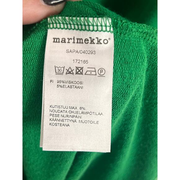 Marimekko Long Sleeve Round Neck Tunic T-Shirt Kelly Green Women's Size XS - Picture 7 of 8